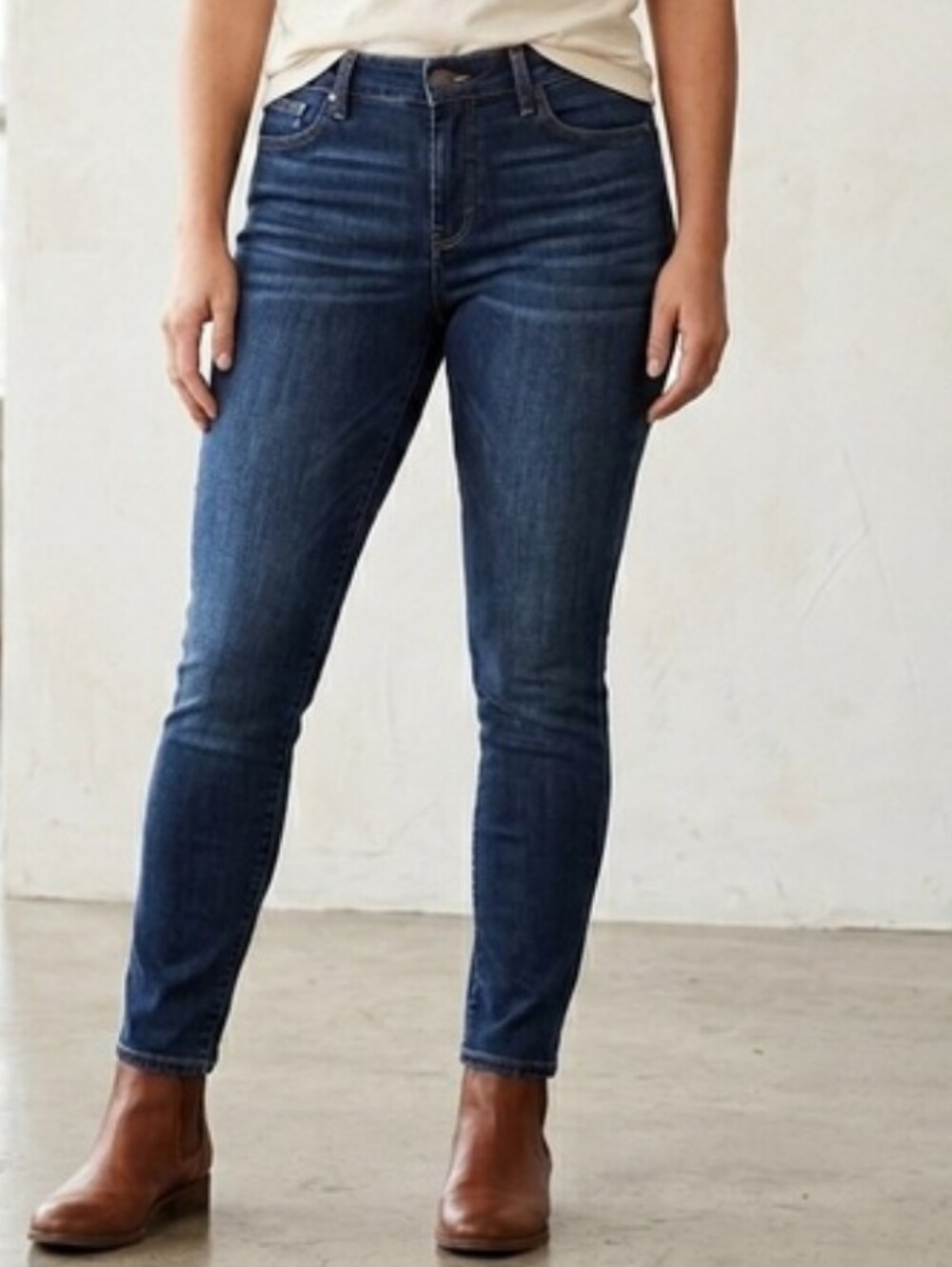Banana Republic Dark Wash Skinny Fit High Rise Jeans
